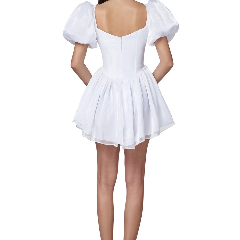 White Ruffled Dresses - Picture 3 of 6